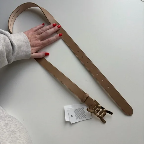 NWT H&M Tan Gold Belt, size: medium - Picture 5 of 5